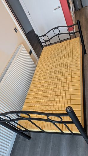 Single Metal Bed with mattress and cover