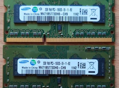 Memory DDR3 Samsung 4GB (2x2GB) Pc3-10600s