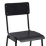 Bar Chairs 6 pcs Black Solid Plywood Steel Image 6