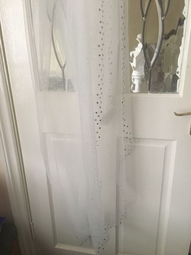 Cathedral Length Veil With Crystal Edge