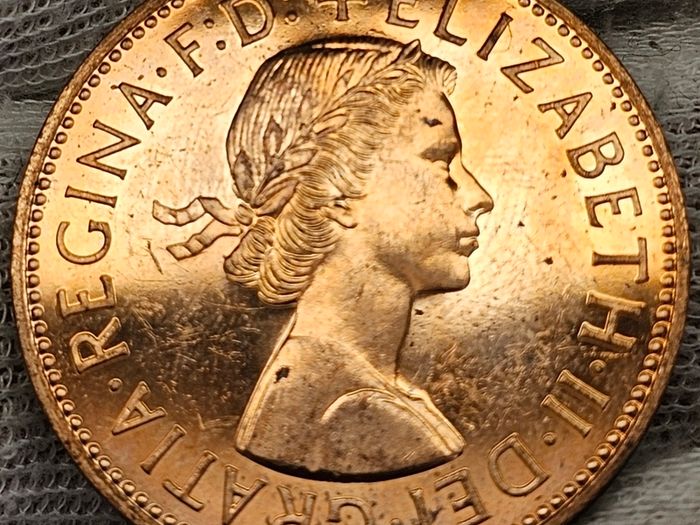 Great Britain 1960 Proof Penny Queen Elizabeth