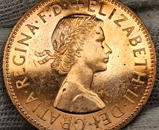 Great Britain 1960 Proof Penny Queen Elizabeth