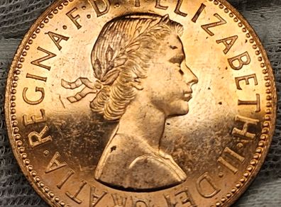 Great Britain 1960 Proof Penny Queen Elizabeth