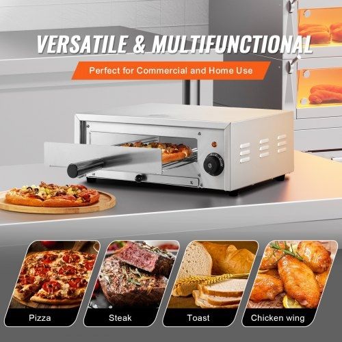 Countertop Electric Pizza oven 12inch 1500W 0-300C Temp Range