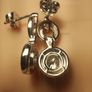 Rhodium Plated Sterling Silver Moissanite Drop Earrings Image 6