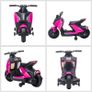 6V Kids Electric Motorbike Ride On Toy w/ Music Headlights Safety Training Wheels for Girls Boy 2-4 Years Pink Image 6