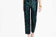 New Emerald Green Metallic Capri