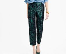New Emerald Green Metallic Capri