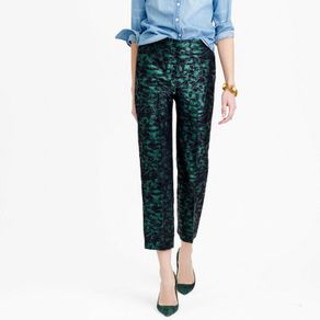 New Emerald Green Metallic Capri