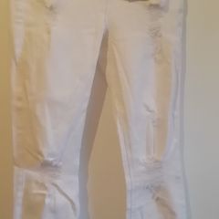 New Look Ladies Hallie Disco Ripped White Jeans Size UK8 Leg 32in New With Tags