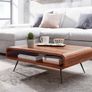 Sheesham Wood Coffee Table with Storage Shelf. Image 2
