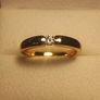 Solid Band Ring with Moissanite Gemstone Image 9