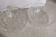 2 clear Depression French serving Glass Small BOWL .