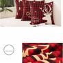 Set of 4 pillow cover, 45 x 45 cm Square Cushion Cover Cotton Linen Throw Pillow Covers Christmas Tree Snowflake Decor for Sofa bed couch cushions (FREE POSTAGE) Image 3