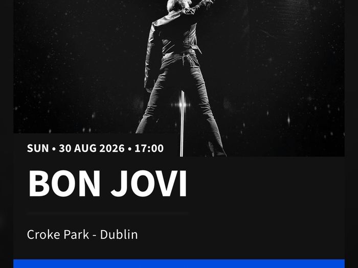 2 Bon Jovi Tickets 150euro for the pair