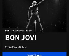 2 Bon Jovi Tickets 150euro for the pair