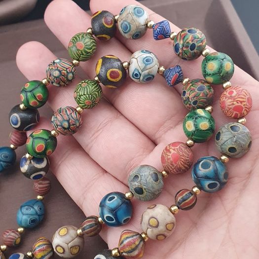 Ancient Style Gabri Thousand Eyes Glass Beads Necklace