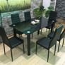 Glass dining table set with 6 chairs Free Delivery Image 4