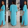 Turquoise Embroidered Kaftan  Red & Navy Image 2