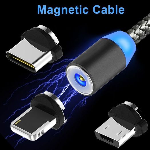 Round Micro USB Magnetic Charger Cable For Android Galaxy S7 S6 Edge ZTE HTC
