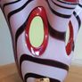 Newgrange Living Red Zebra Windows Pillar Candleholder Image 2