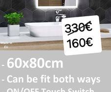 LED Bathroom Mirror 60x80cm