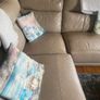 Dark Cream Soft Leather L Shaped Sofa Image 2
