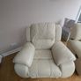 2 leather manual recliner chairs Image 5