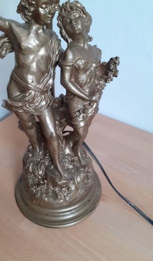 Vintage French Baroque Style Table Lamp Needs Repair