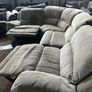 Beige corner manual recliner sofa Image 3