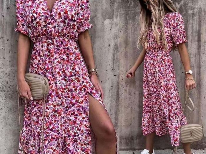 Spring Flolar Long dress