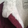 Denim Co. Burgundy 100% Cotton Corduroy Sherpa Jacket UK 12 Image 3