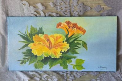 Original floral oil painting by M. Murray