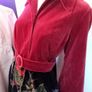 Sensational Original Biaun 1970s Vintage does 1940s Velvet Housecoat Dressing Gown Image 3