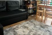rug new grey puff