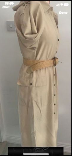 Bnwt beige long sleeve shirt style utility style pockets size 12