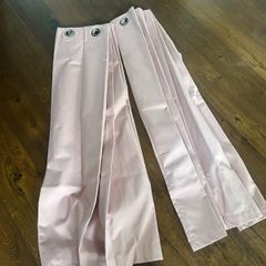 Pink curtains