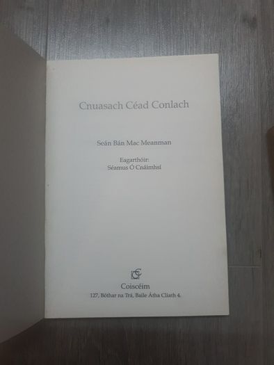 Cnuasach Cead Conalach, Sean Ban Mac Meanman, Coisceim 1989 1st edition.