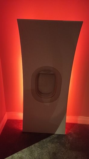 Upcycled Airbus A320 Window Interior panel Illuminated Aviation Wall Art