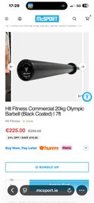 Hit 600kg Rated Pro 7 Foot 20kg Olympic Barbell!!