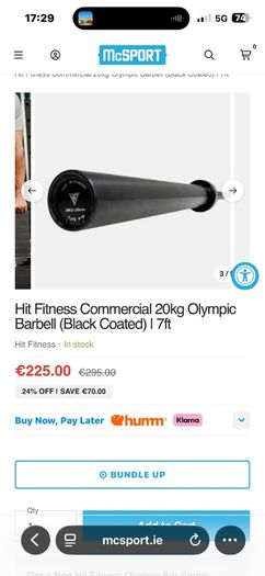 Hit 600kg Rated Pro 7 Foot 20kg Olympic Barbell!!