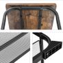 _Shoe bench Shoe cabinet in industrial design, shoe rack with 2 grid shelves, rounded frame, easy assembly, stable, space-saving, narrow, wood look, vintage Image 5