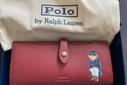 Polo Ralph Lauren Bear Traveller Wallet fine grain cow leather