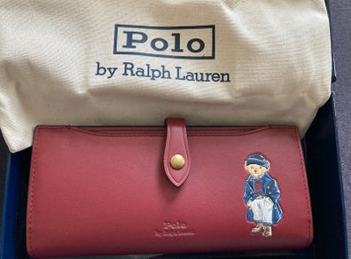 Polo Ralph Lauren Bear Traveller Wallet fine grain cow leather