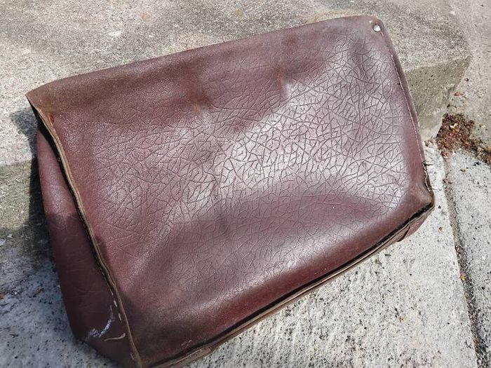 old leather bag