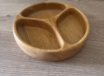 3 Section Wooden Serving Dish