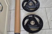 brand new olympic tri grip weight set