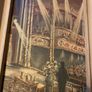 painting This is a striking dramatic artwork depicting a stage performance or lecture scene inside a classic, ornate theatre or opera house. Image 5