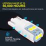 2Pcs Ceramic T10 Led Canbus W5W 168 194 LED Bulb 3030 SMD Car Dome Reading Lamp License Plate Light Clearance 6000K White 12V Image 4