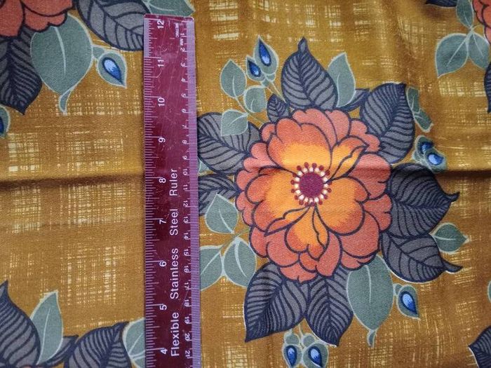 vintage fabric, screen printed fabric